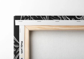 Quadro su tela – Mandala in stile vintage in bianco e nero