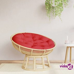 vidaXL Cuscino Rotondo Rosso Ø 100x11 cm in Tessuto Oxford