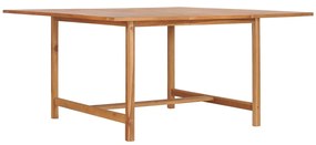Tavolo da giardino 150x150x76 cm in legno massello di teak