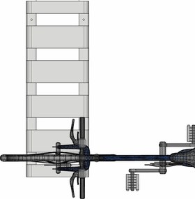 Rastrelliera Portabici 5 Posti 106x38x24 cm in Metallo Verniciato Nero Antracite...