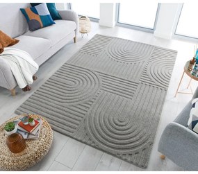 Tappeto in lana grigio 120x170 cm Zen Garden - Flair Rugs