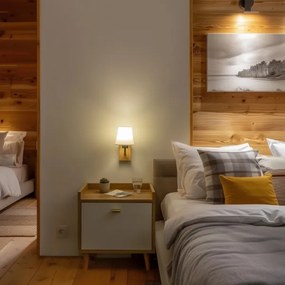 Brilagi - Applique NUBILA WOOD 1xE27/25W/230V quercia/bianco