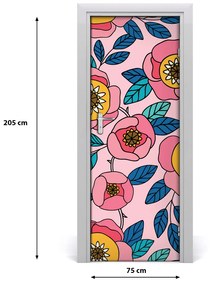 Rivestimento Per Porta Fiori colorati 75x205 cm
