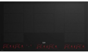 Beko HII98810NT: Piano a Induzione, 11 Zone con 3 Sezioni IndyFlex+ e 2 Extension, 90 cm. Colore del prodotto: Nero, Posizionamento dell'apparecchio: