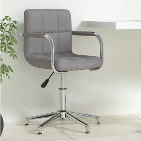 Sedia Da Ufficio Girevole Grigio Chiaro İn Tessuto /