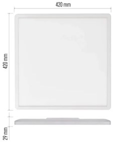 Plafoniera LED FLORI LED/22W/230V 4000K bianco 42x42 cm
