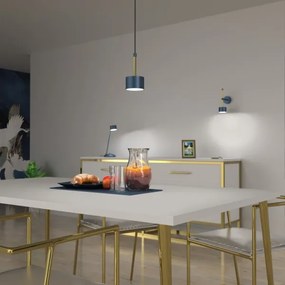 Lampadario su corda ARENA 1xGX53/11W/230V blu/dorato