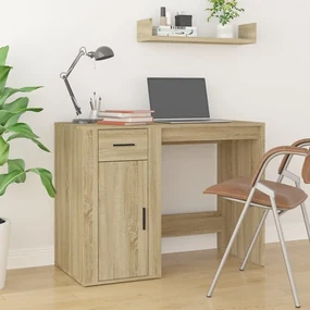 Scrivania Rovere Sonoma 100x49x75 Cm İn Legno Multistrato /