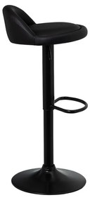 Sgabelli da bar neri ad altezza regolabile in similpelle in set di 2 (altezza seduta 72 cm) - Casa Selección