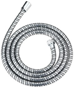 Soffione doccia con tubo flessibile in argento lucido Basic Line - Wenko