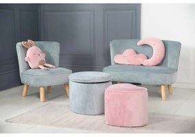 Divano per bambini in velluto azzurro 70 cm Lil Sofa - Roba