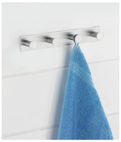 Appendiabiti da parete autoportante con 4 ganci in argento Celano - Wenko