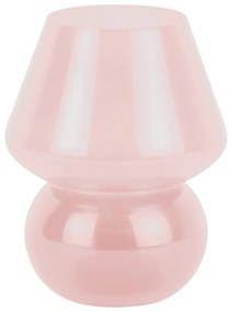 Lampada da tavolo a LED rosa chiaro con paralume in vetro (altezza 20 cm) Vintage - Leitmotiv