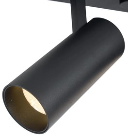 Plafoniera moderna nera con 4 luci LED dimmerabili - Tate