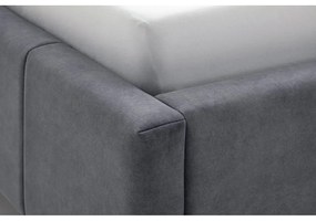 Letto matrimoniale imbottito color antracite con contenitore con rete inclusa 160x200 cm Lizzano – Meise Möbel