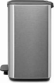 Cestino per la spazzatura color argento opaco in acciaio con pedale 12 l Bo – Brabantia