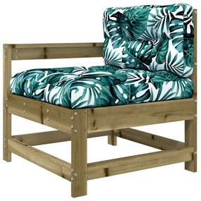 Set divani da giardino 5pz con cuscini legno impregnato di pino
