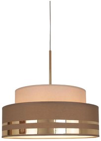 Lampadario a sospensione con filo TAMI 1xE27/60W/230V beige/marrone/oro