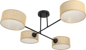 Brilagi - Plafoniera VIRGO 4xE14/40W/230V beige/nera