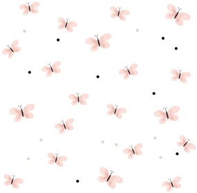 Adesivi murali per bambina - Papillon rosa | Inspio