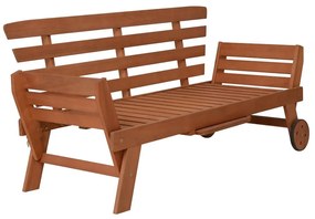 Panca da giardino marrone in legno massiccio Rincon – Garden Pleasure