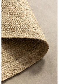 Tappeto rotondo di colore naturale in iuta reversibile ø 140 cm Braided Ivory – Hanse Home