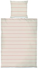 Lenzuolo singolo in cotone satin rosso e beige 140x220 cm Align - Mette Ditmer Denmark