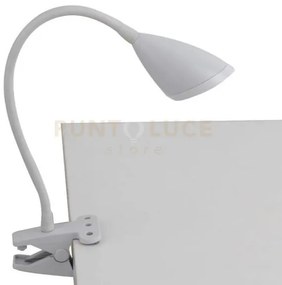 Lampada da lettura led hegel bianca con pinza 3,7w 450lm 4000k 9,5x...