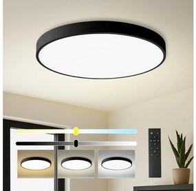 Brilagi - Plafoniera LED dimmerabile POOL SMART 100W 230V Ø 80 cm Wi‑Fi Tuya nera + telecomando