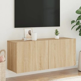 Mobile Tv A Parete Rovere Sonoma 100x30x41 Cm /