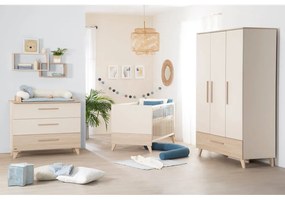 Lettino beige con altezza regolabile 70x140 cm Sidney – Roba