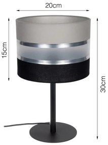Lampada da tavolo CORAL 1xE27/60W/230V nero/grigio