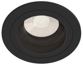 Faretto Da Incasso Moderno Atom Alto Alluminio Nero 1 Luce