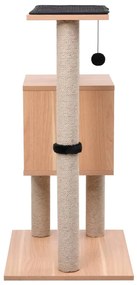Albero per gatti con tappeto tiragraffi in sisal 82 cm