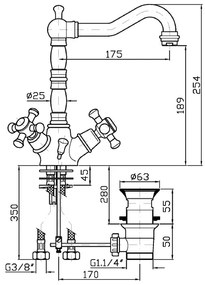 Miscelatore Monoforo lavabo con bocca girevole Cromo Zucchetti Delfi 900 Z46318.8008