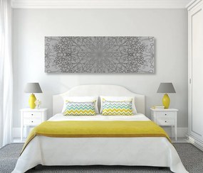 Quadro su tela – Ornamento circolare grigio