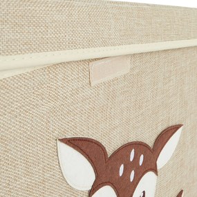 Bieco - Scatola portaoggetti con coperchio - cerbiatti