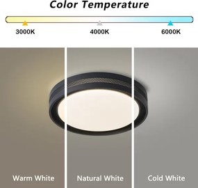 Brilagi - Plafoniera LED dimmerabile KREON LED/54W/230V 3000-6000K nero Ø 38 cm + telecomando