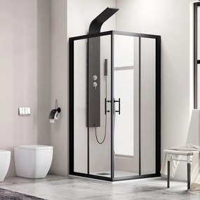 Box doccia 120x90cm finitura nera mat modello KF1000B - KAMALU