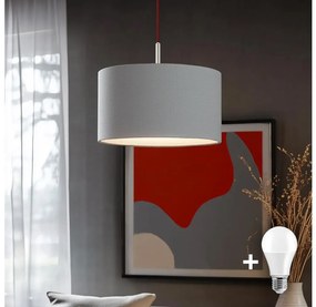 Eglo - Lampadario LED a cavo TUNJA 1xE27/60W/230V grigio