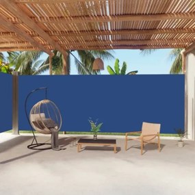 Tenda da Sole Laterale Retrattile Blu 220x1000 cm