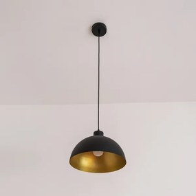 Lampadario a cavo VESPER 1xE27/15W/230 Ø 30 cm nero/oro