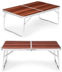 Tavolo pieghevole per catering 60x40 cm con imitazione del legno