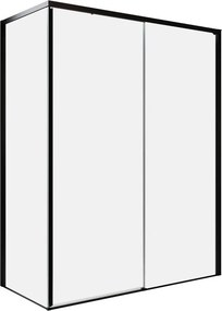Porta doccia L 117-119 cm x H 200 cm, per nicchia in vetro trasparente SP. 8 mm, profilo nero