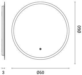Specchio retroilluminato LED da bagno LED/15W/230V 4000K IP44