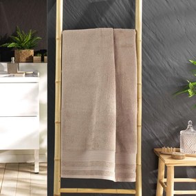 Asciugamano beige in spugna di cotone 70x130 cm Tendresse - douceur d'intérieur