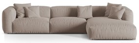 Divano angolare componibile beige (angolo destro) Martina - Micadoni Home