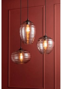 Lampada a sospensione in vetro grigio, altezza 21 cm Sphere - Leitmotiv