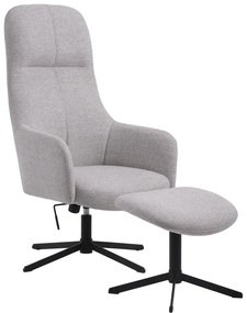 Poltrona da relax grigio chiaro girevole Manning – Unique Furniture