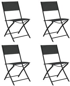 Set da pranzo per giardino 5 pz grigio e nero